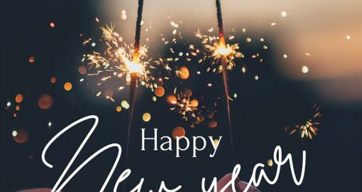 Two hands holding sparklers, with the message: Happy Nw Year! May all your wishes come true in 2023